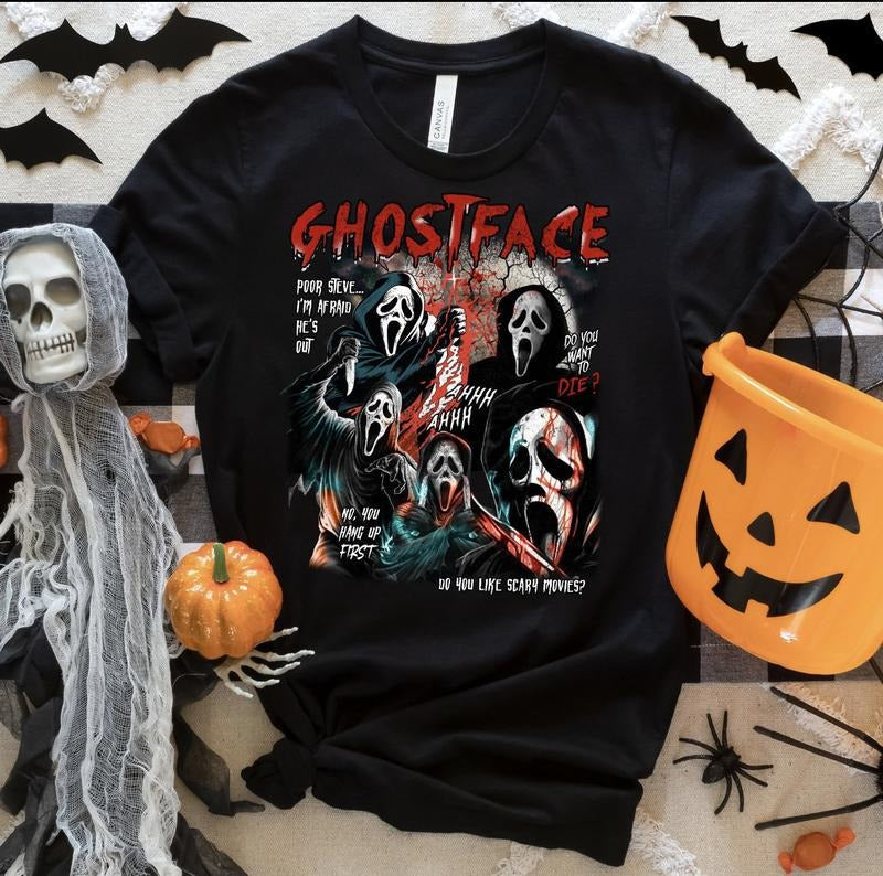 Ghostface Sweatshirt, Halloween Shirt, Halloween Hoodie, Scary Movie Shirt | RetroVerseTees.com