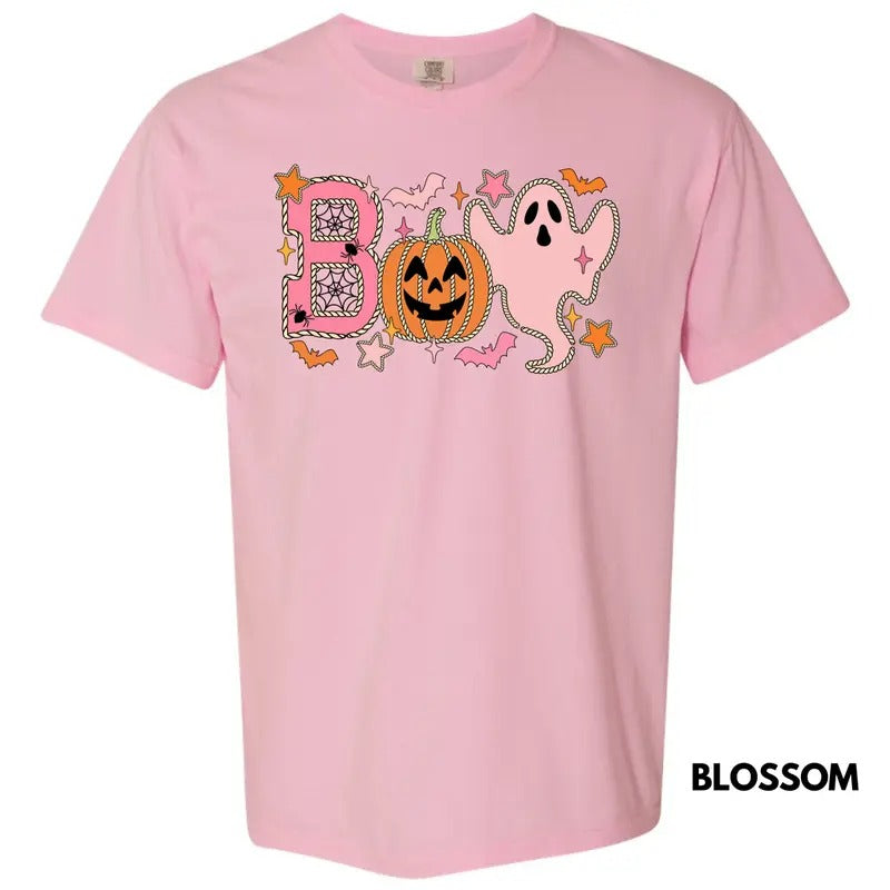 Ghostly Pink BOO Comfort Colors T-Shirt 'NLB' Hoodie, Sweatshirt | RetroVerseTees.com