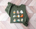 Ghosts Books Sweatshirt,Teacher Halloween Shirt,Halloween Ghost Reading Books Shirt,Book Lovers Tshirt,Halloween School...