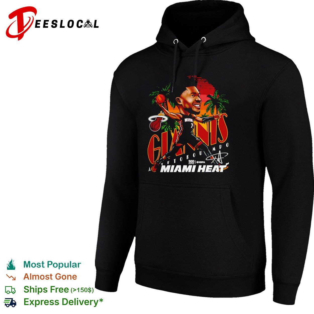 Giannis Antetokounmpo Miami Heat Signature Caricature shirt