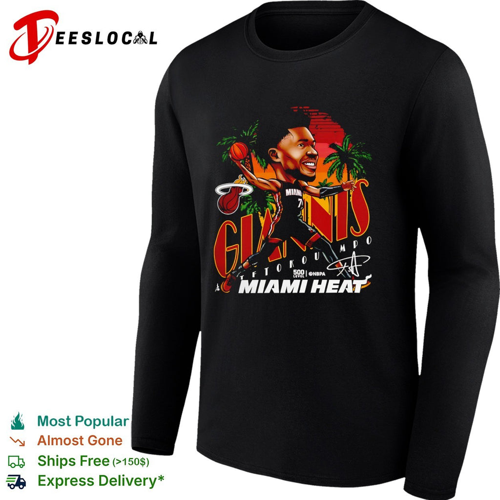 Giannis Antetokounmpo Miami Heat Signature Caricature shirt