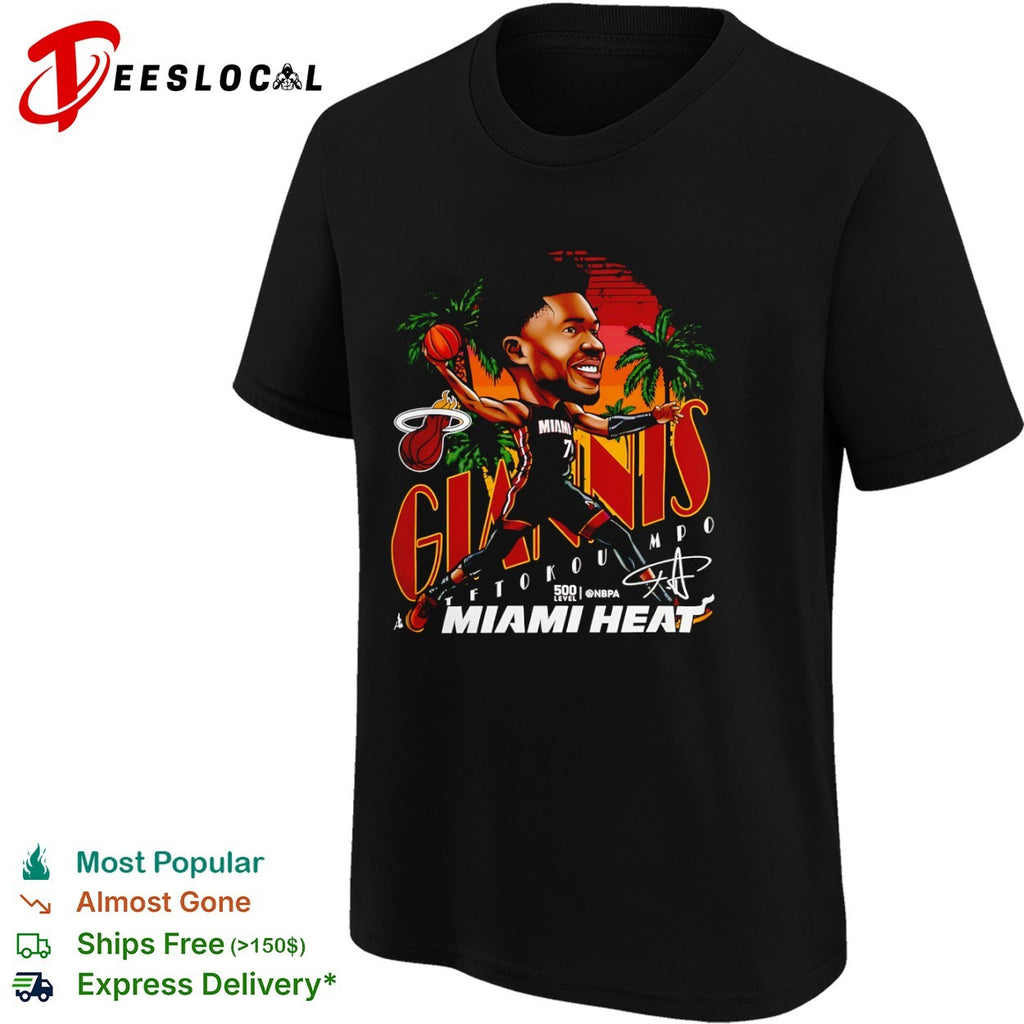 Giannis Antetokounmpo Miami Heat Signature Caricature shirt