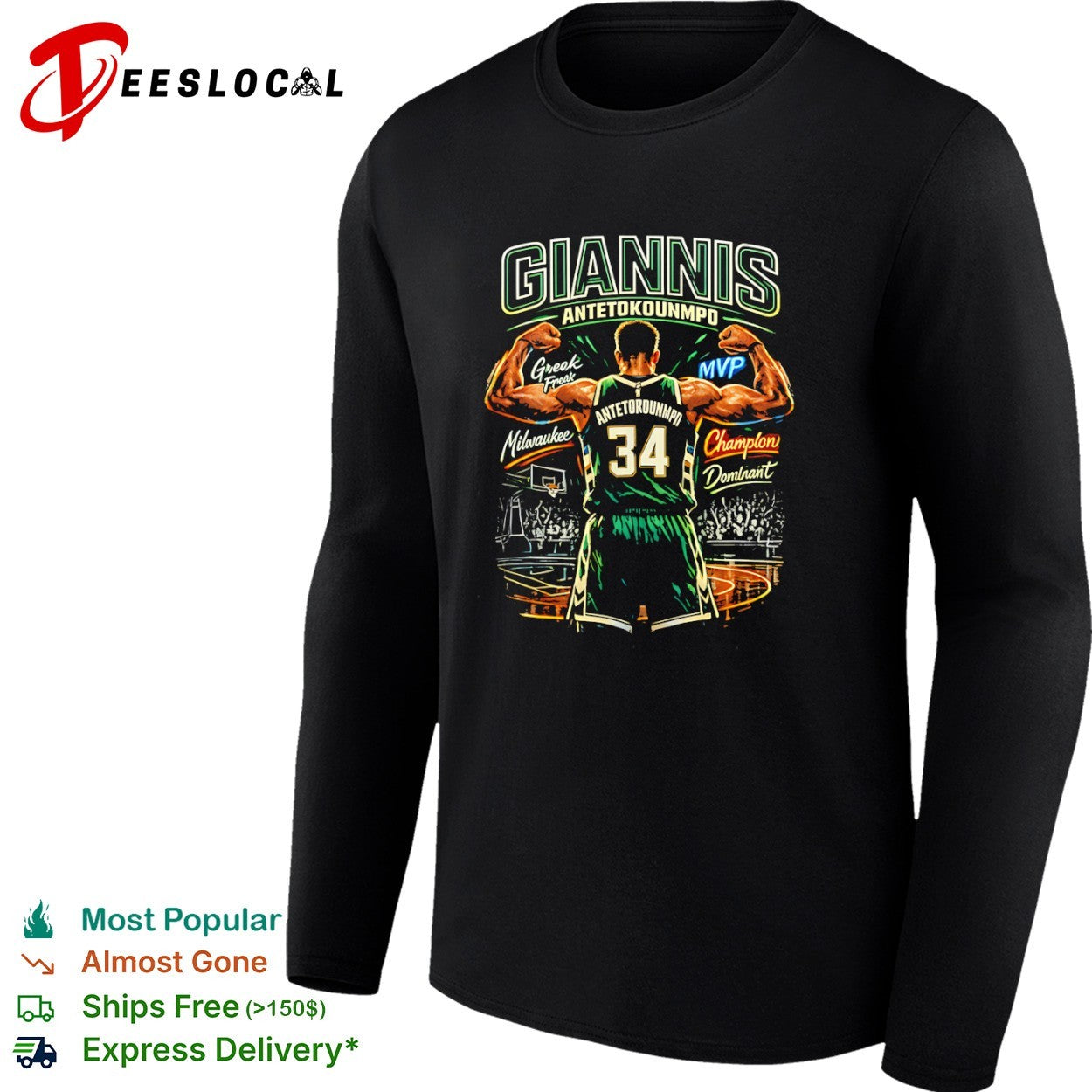 Giannis Antetokounmpo Milwaukee Bucks Greek Freak MVP Champion Dominant shirt