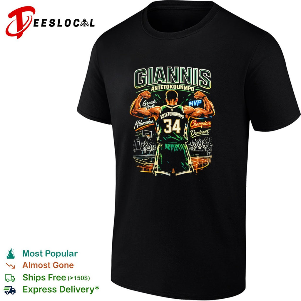 Giannis Antetokounmpo Milwaukee Bucks Greek Freak MVP Champion Dominant shirt