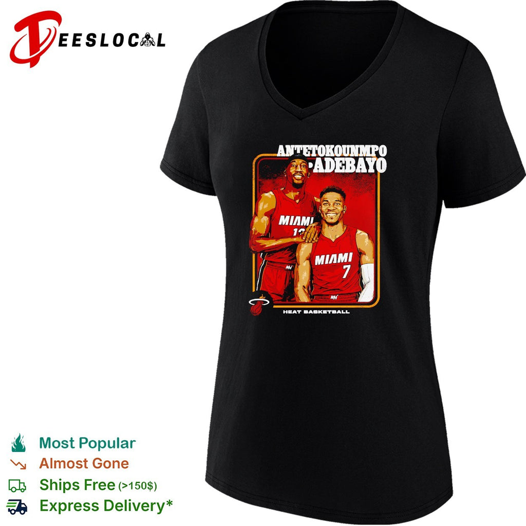 Giannis Antetokounmpo and Bam Adebayo Miami Heat Step Brothers shirt