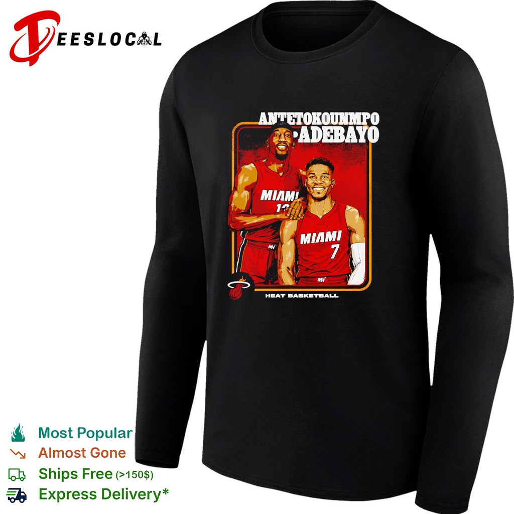 Giannis Antetokounmpo and Bam Adebayo Miami Heat Step Brothers shirt