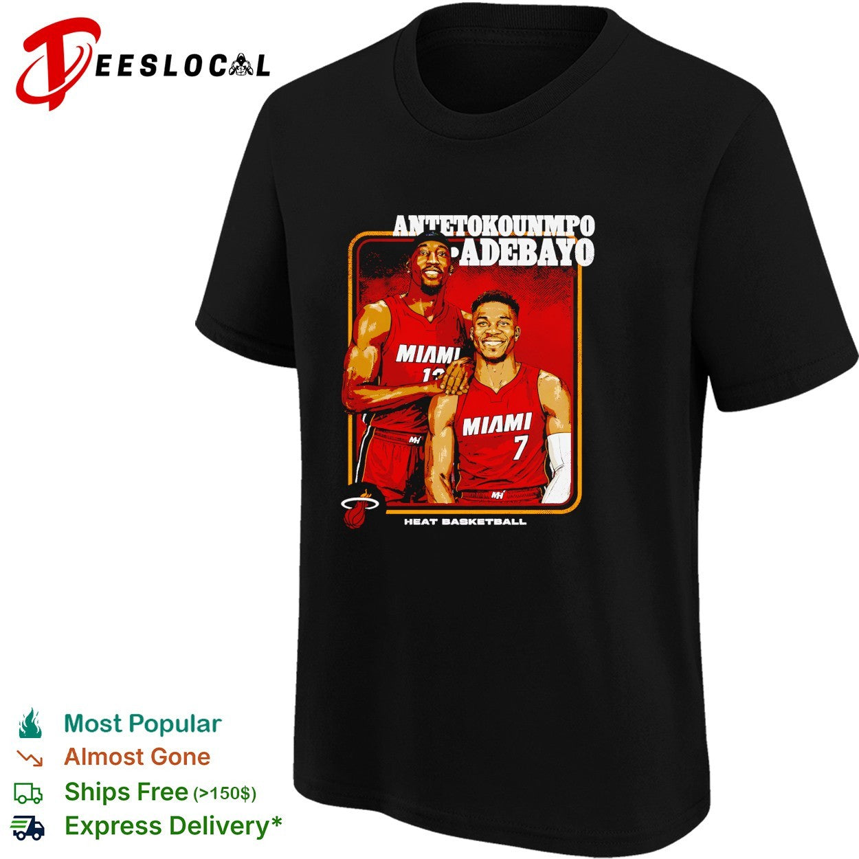 Giannis Antetokounmpo and Bam Adebayo Miami Heat Step Brothers shirt