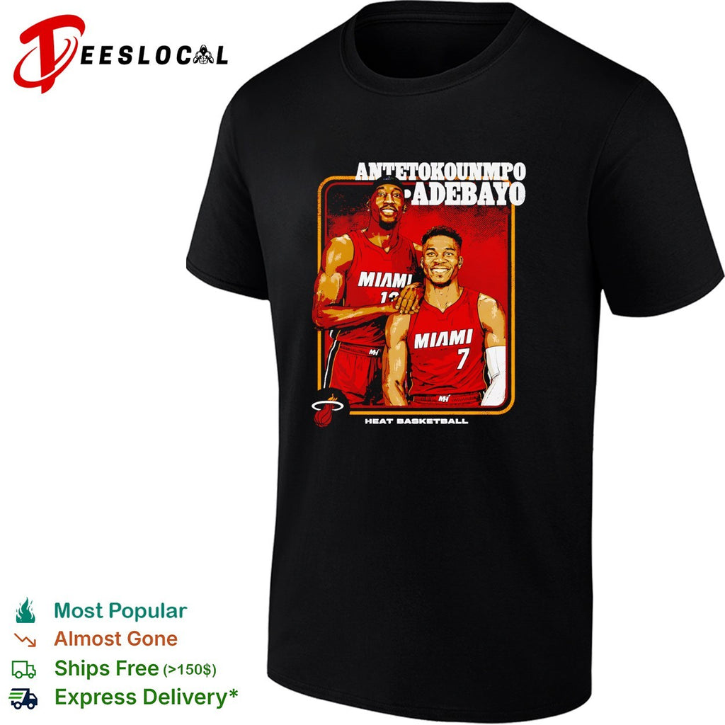 Giannis Antetokounmpo and Bam Adebayo Miami Heat Step Brothers shirt