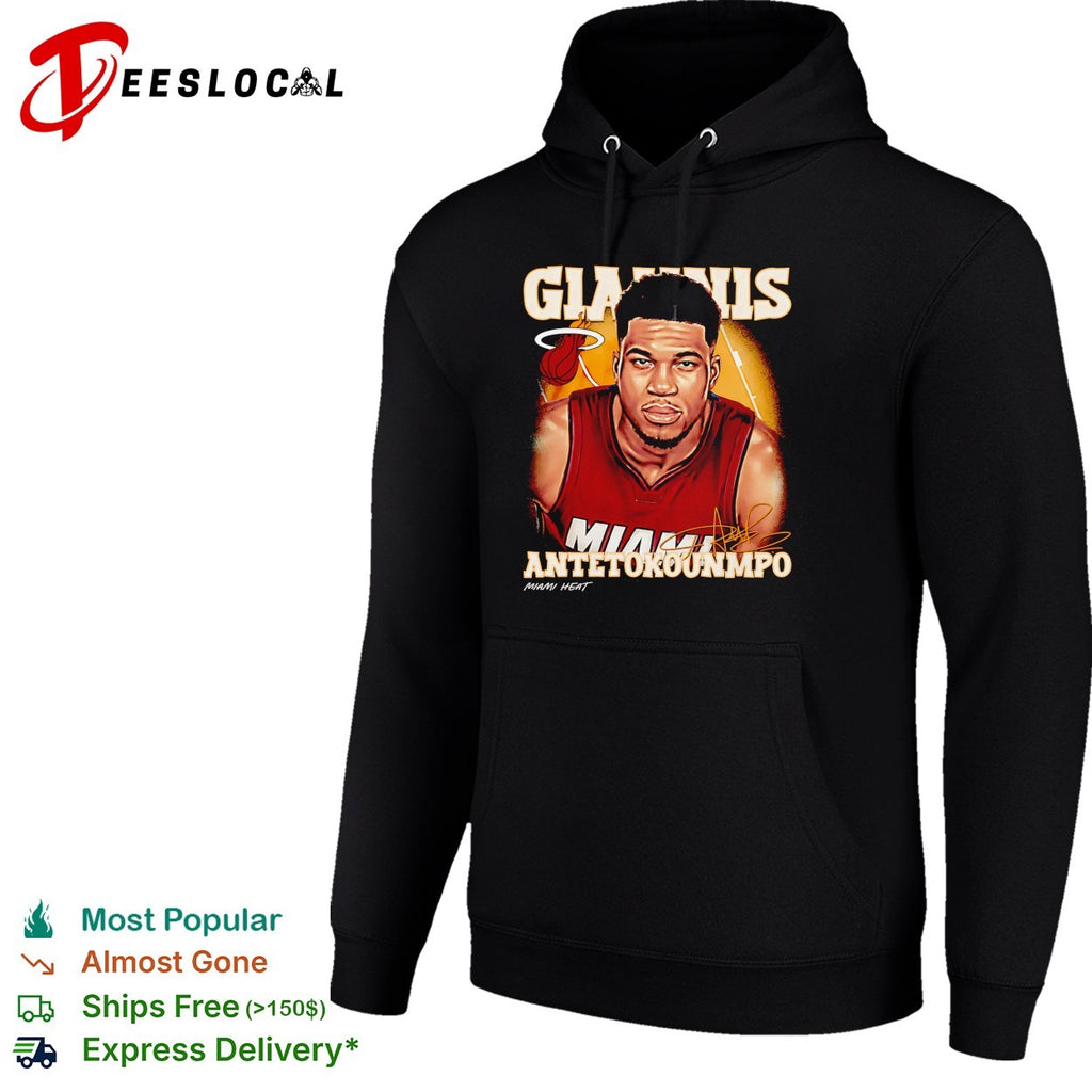 Giannis Antetokounmpo number 7 of Miami Heat portrait shirt