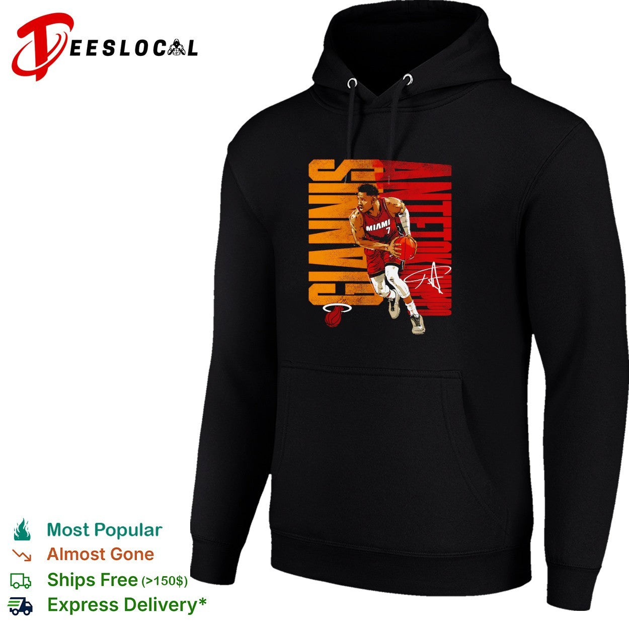 Giannis Antetokounmpo number 7 of Miami Heat running shirt