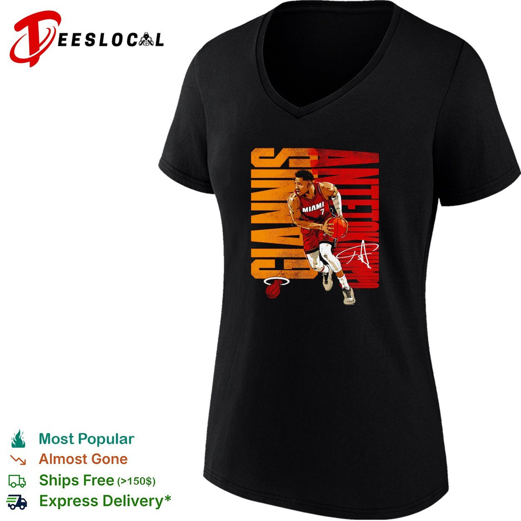 Giannis Antetokounmpo number 7 of Miami Heat running shirt