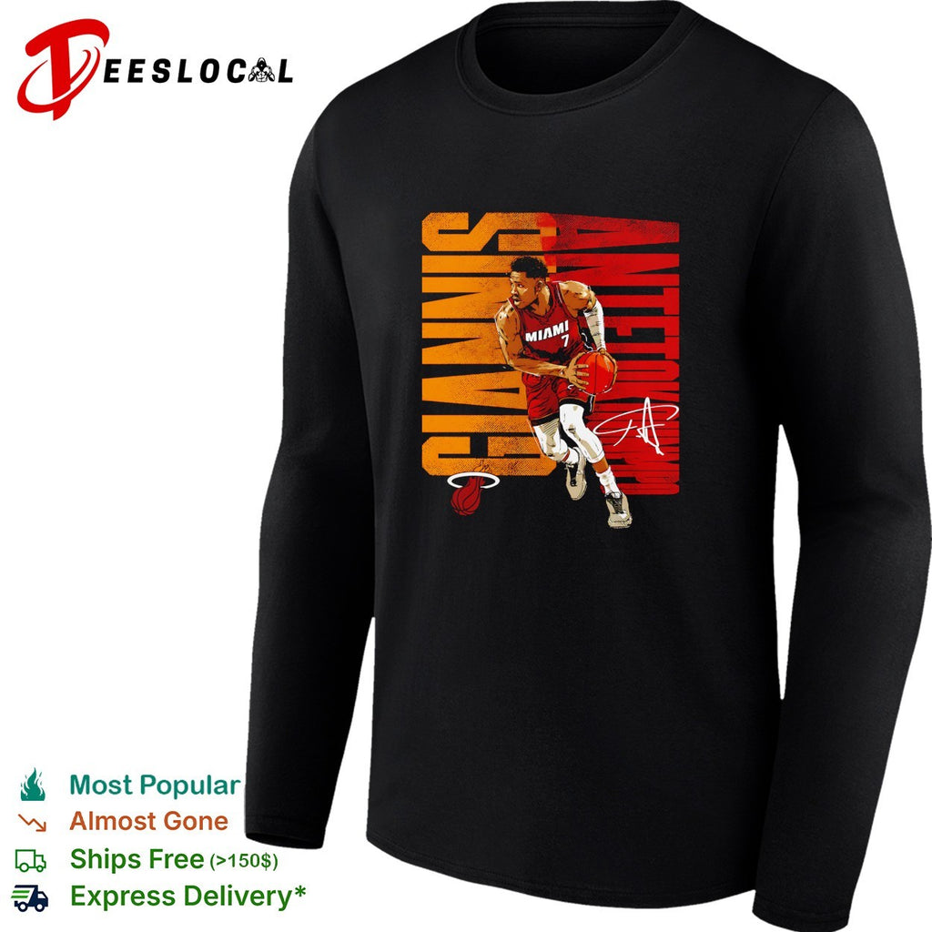 Giannis Antetokounmpo number 7 of Miami Heat running shirt