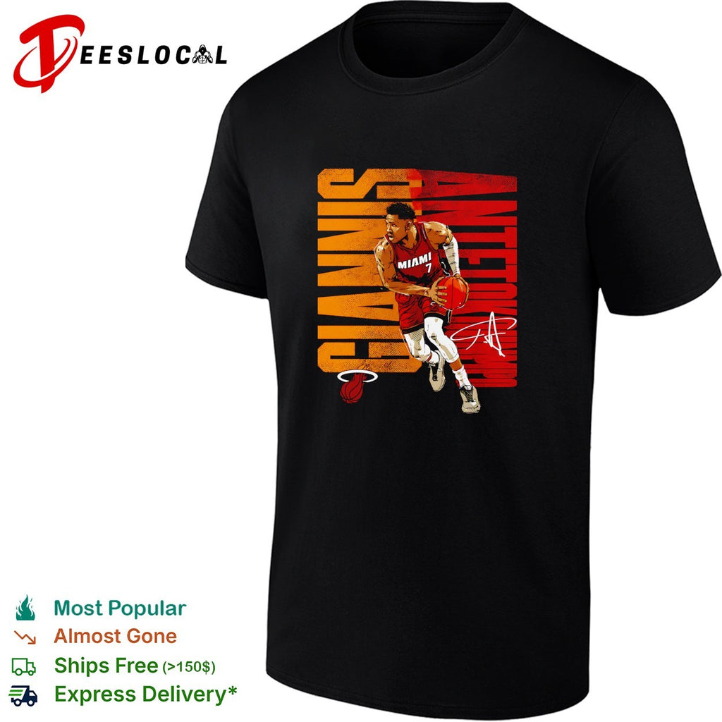 Giannis Antetokounmpo number 7 of Miami Heat running shirt