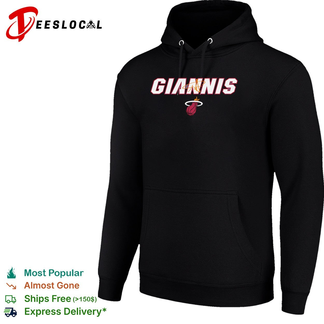 Giannis Antetokounmpo number 7 of Miami Heat wordmark shirt