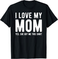 Gift from Mom T-Shirt Swoosh Love My Mom Tee - Short Sleeve, Plain Design, Ideal for Gifts, Perfect for Mom Lovers...