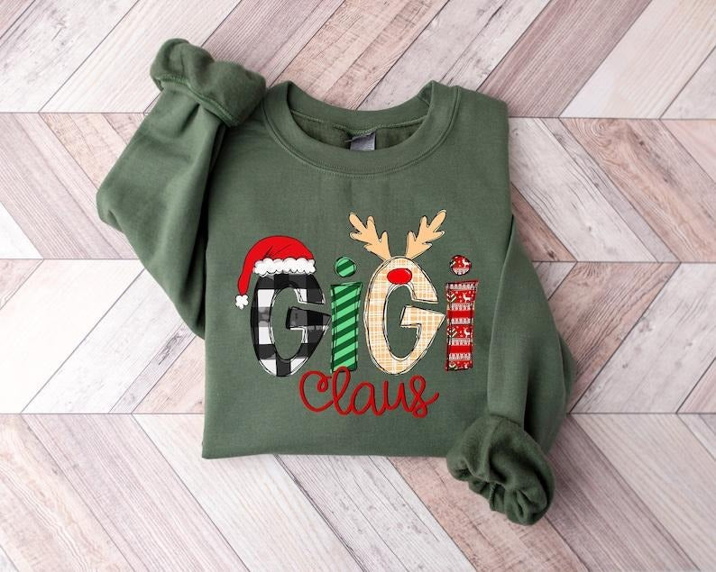 Gigi Claus Sweatshirt,Gigi Claus crewneck,Gigi Claus Hoodie,Grandma Sweater,Funny Christmas Sweatshirts,Christmas gigi...