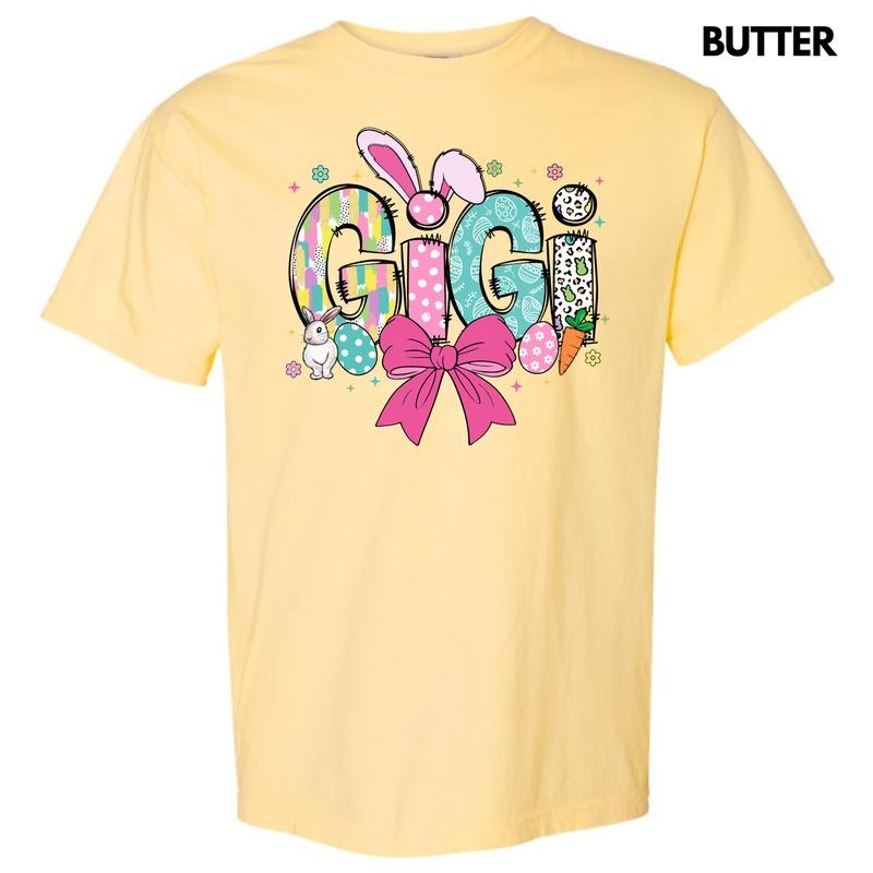 Gigi Easter Coquette Comfort Colors T-Shirt Hoodie, Sweatshirt | RetroVerseTees.com