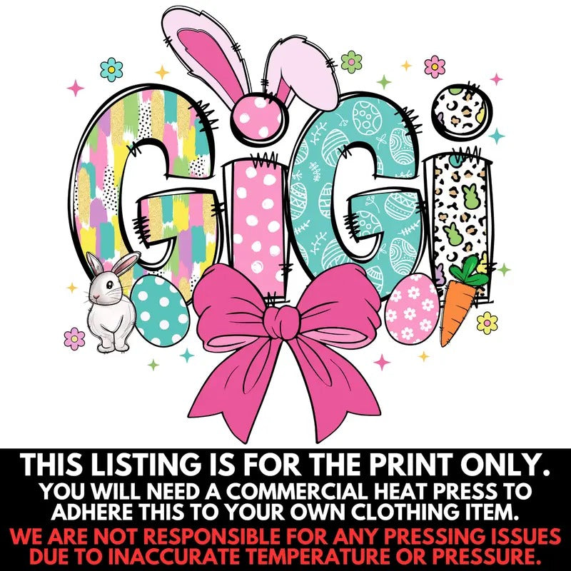 Gigi Easter Coquette Print - PRINT ONLY 'NLB' T-Shirts, Hoodie, Sweatshirt | RetroVerseTees.com