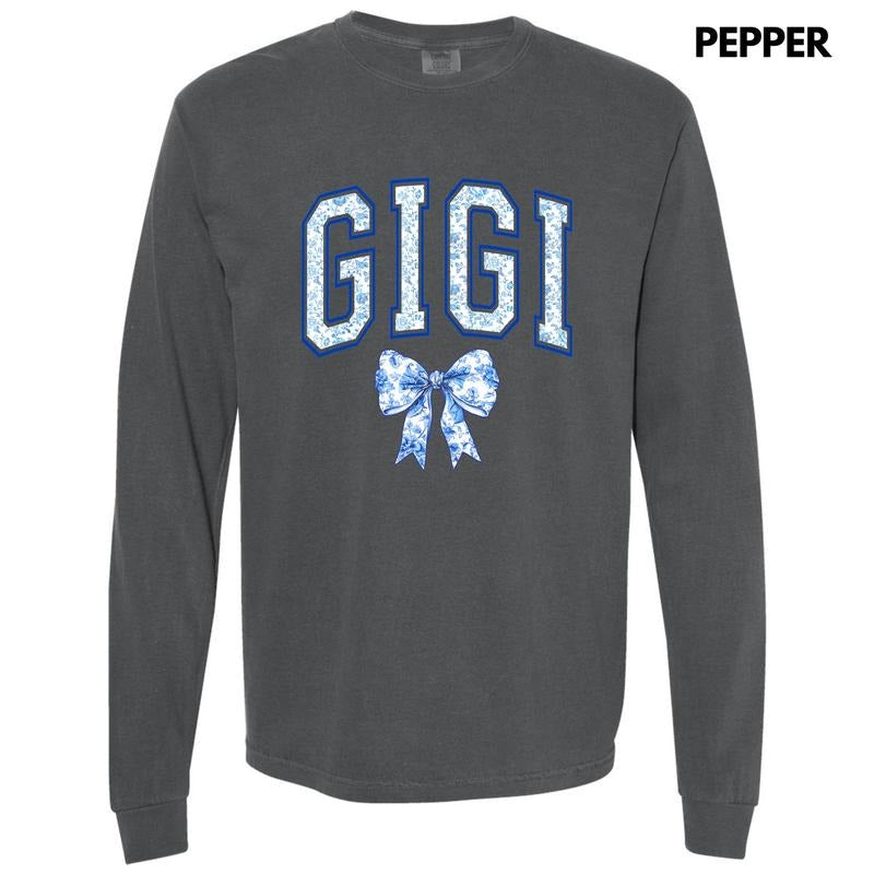 Gigi Ginger Jar Florals Long Sleeve Comfort Colors T-Shirt 'NLB' Hoodie, Sweatshirt | RetroVerseTees.com
