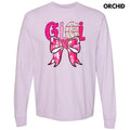 Gigi Valentine Coquette Long Sleeve Comfort Colors T-Shirt Hoodie, Sweatshirt | RetroVerseTees.com