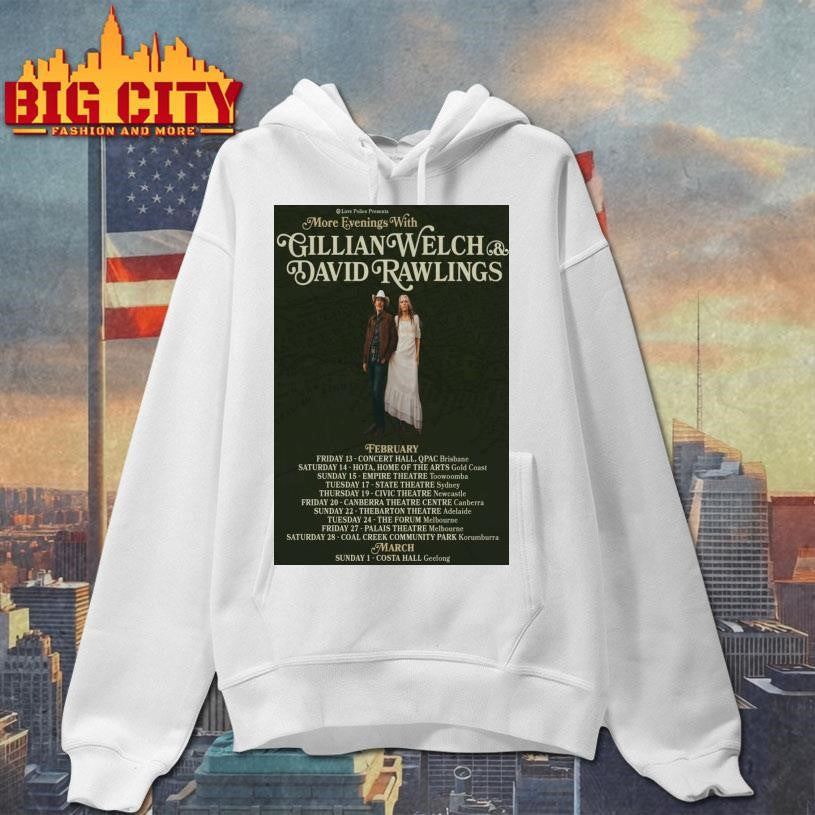 Gillian Welch and David Rawlings Feb and March 2026 Poster shirt