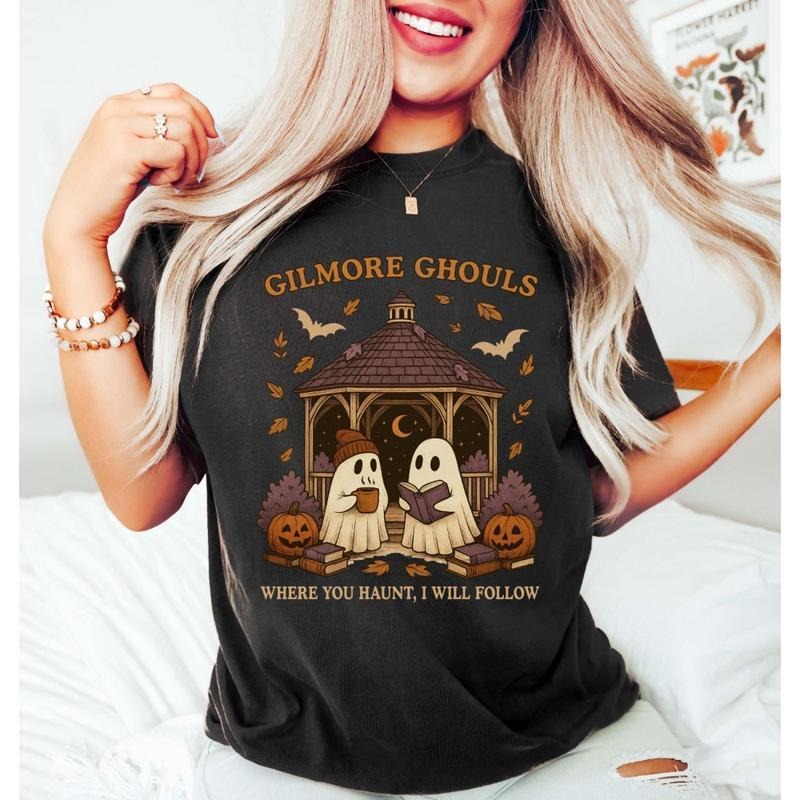 Gilmore Ghouls Shirt, Where You Haunt Swoosh Will Follow Shirt, Cute Ghost Halloween Tee, Spooky Fall Shirt, Autum Shirt...