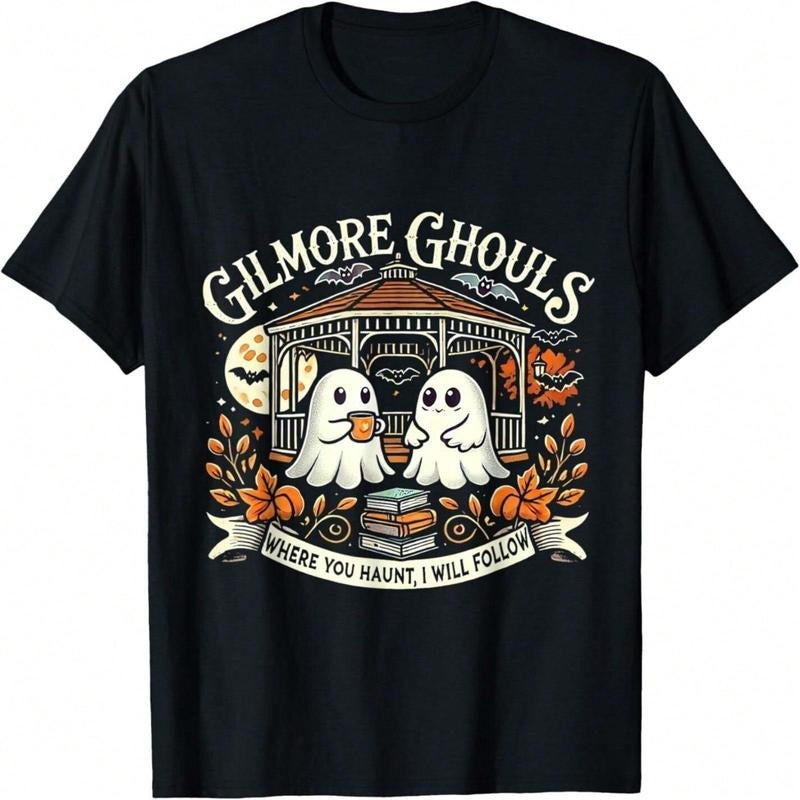 Gilmore Ghouls Where You Haunt Swoosh Will Follow Apparel Women'WB shield T-Shirt Hoodie, Sweatshirt | RetroVerseTees.com