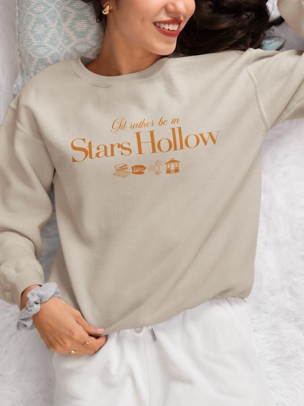 Gilmore Girls 'I'd Rather Be In Stars Hollow' Crewneck Sweatshirt T-Shirts, Hoodie | RetroVerseTees.com