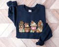 Gingerbread Christmas Coffee Shirt, Christmas coffee Sweatshirt, women Holiday sweater, Xmas Tee, Coffee Lover gift,...