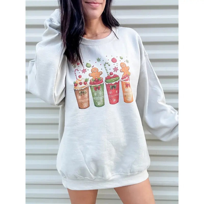 Gingerbread Coffee Graphic Top T-Shirts, Hoodie, Sweatshirt | RetroVerseTees.com