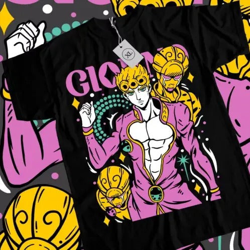 Giorno Giovanna T-shirt JoJo's Bizarre Adventure Anime Manga Gift Shirt All Size Hoodie, Sweatshirt | RetroVerseTees.com