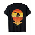 Giraffe Shirt Retro Sunset 70s Retro Giraffe T-shirt Made in USA Hoodie, Sweatshirt | RetroVerseTees.com