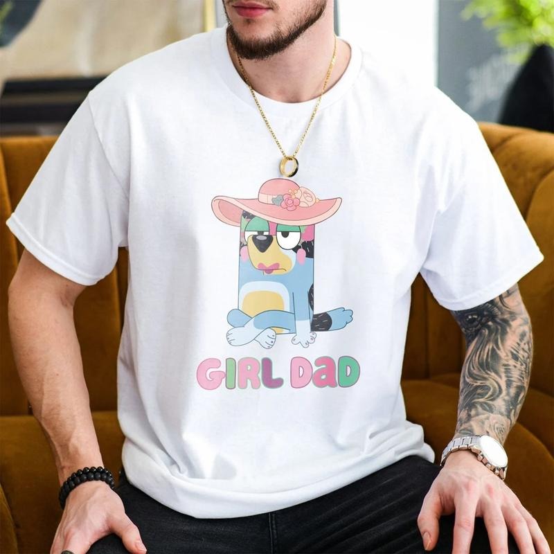 Girl Dad Shirt, Bluey Girl Dad Shirt, Gift For Him, Bluey Shirt Hoodie, Sweatshirt | RetroVerseTees.com