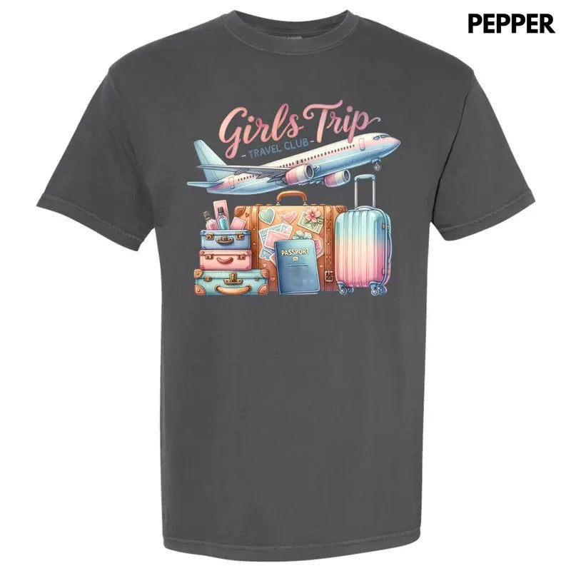 Girls Trip Suitcases Comfort Colors T-Shirt 'NLB' Hoodie, Sweatshirt | RetroVerseTees.com