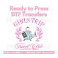 Girls Trip Travel Club DTF Transfers Ready to Press Direct to Film - Bachelorette Transfers 10.5"w x 10.75"h T-Shirts,...