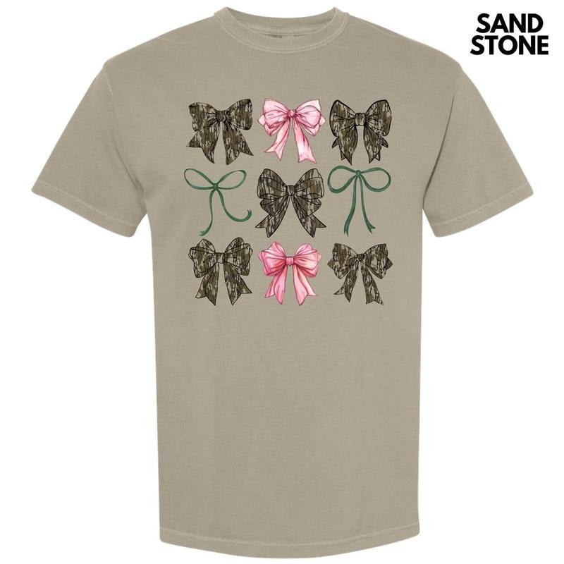 Girly Camo Bow Collage Comfort Colors T-Shirt 'NLB' Hoodie, Sweatshirt | RetroVerseTees.com