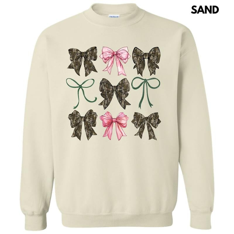 Girly Camo Bow Collage Sweatshirt 'NLB' T-Shirts, Hoodie | RetroVerseTees.com