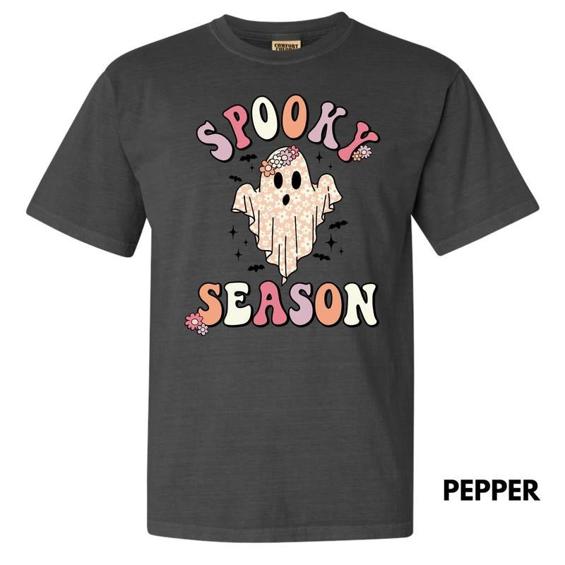 Girly Spooky Season Comfort Colors T-Shirt 'NLB' Hoodie, Sweatshirt | RetroVerseTees.com