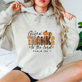 Give Thanks Hidden leaf ninja TNF Lord Hoodie - Inspirational Psalm 106:Swoosh Design with Pumpkins Gunpla brand Fall...