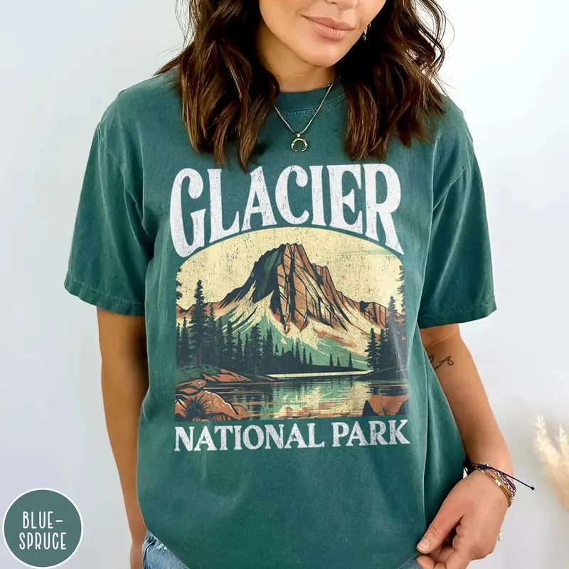 Glacier National Park Shirt, Glacier Shirt, Glacier Gift, Montana Shirt, Rocky Mountains Shirt Top Womenswear Underwear...