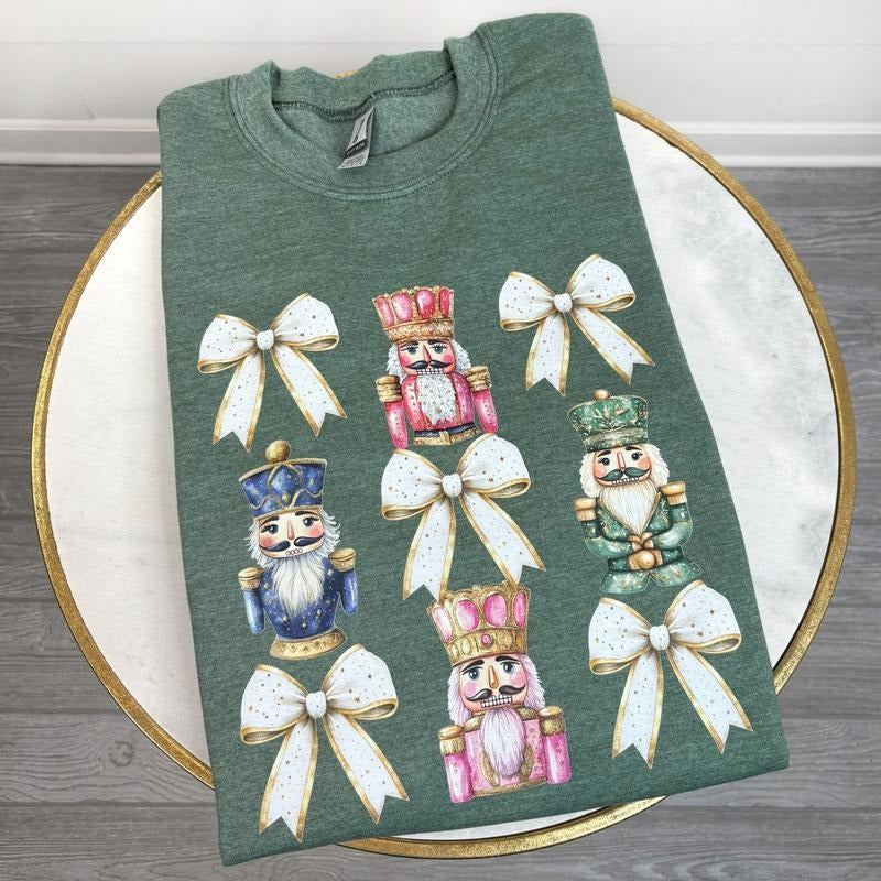 Glam Nutcracker Bow Collage Sweatshirt 'NLB' T-Shirts, Hoodie | RetroVerseTees.com