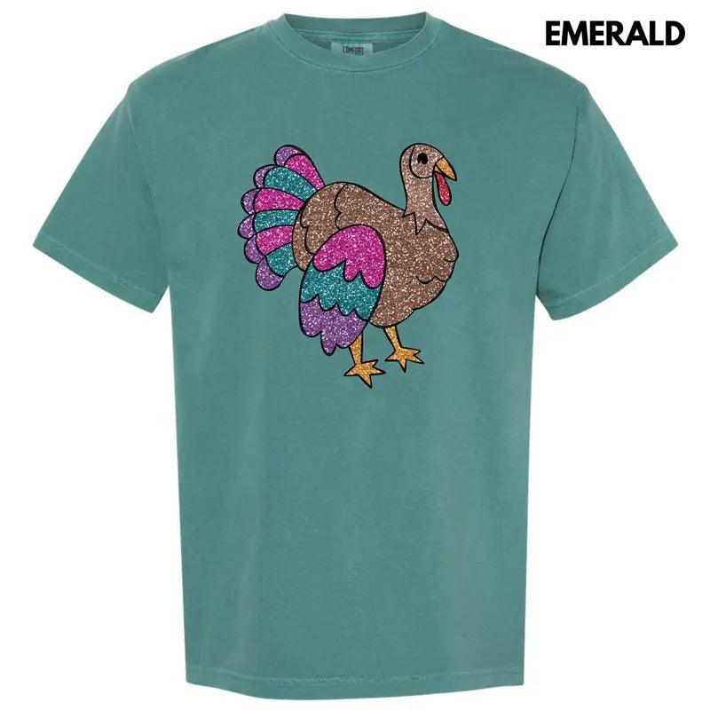 Glam Turkey FAKE Glitter Comfort Colors T-Shirt 'NLB' Hoodie, Sweatshirt | RetroVerseTees.com