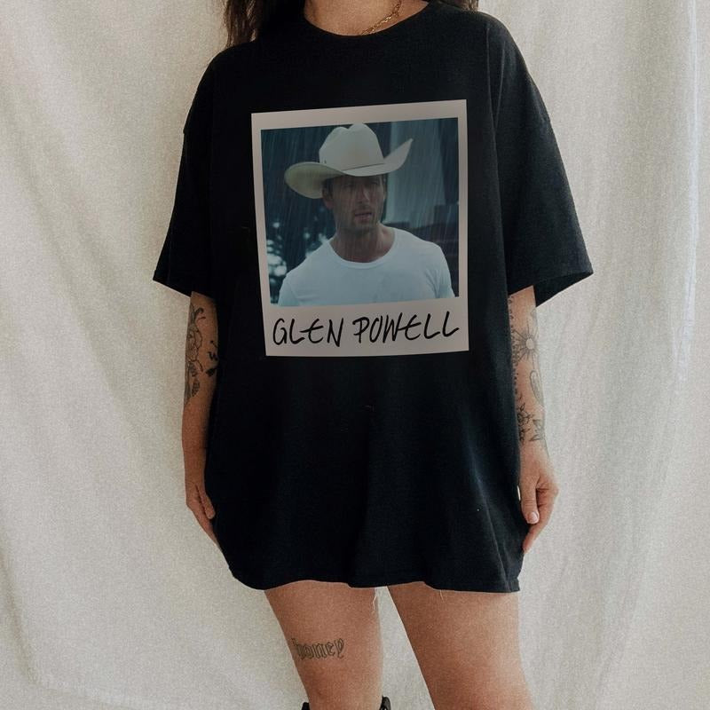 Glen Powell Cowboy T-shirt, Sweatshirt, Hoodie | RetroVerseTees.com