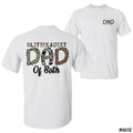 Glitter & Dirt Dad T-Shirt - Camo Leopard Print Graphic - Unisex Relaxed Fit - Ideal Father's Day Gift