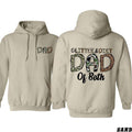 Glitter Dirt Dad Hoodie - Bold and Unique Design with Camouflage and Leopard Prints, Unisex Cotton Apparel for Dads Who...