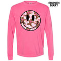 Glitter Gingerbread Happy Face Long Sleeve Comfort Colors T-Shirt 'NLB' Hoodie, Sweatshirt | RetroVerseTees.com