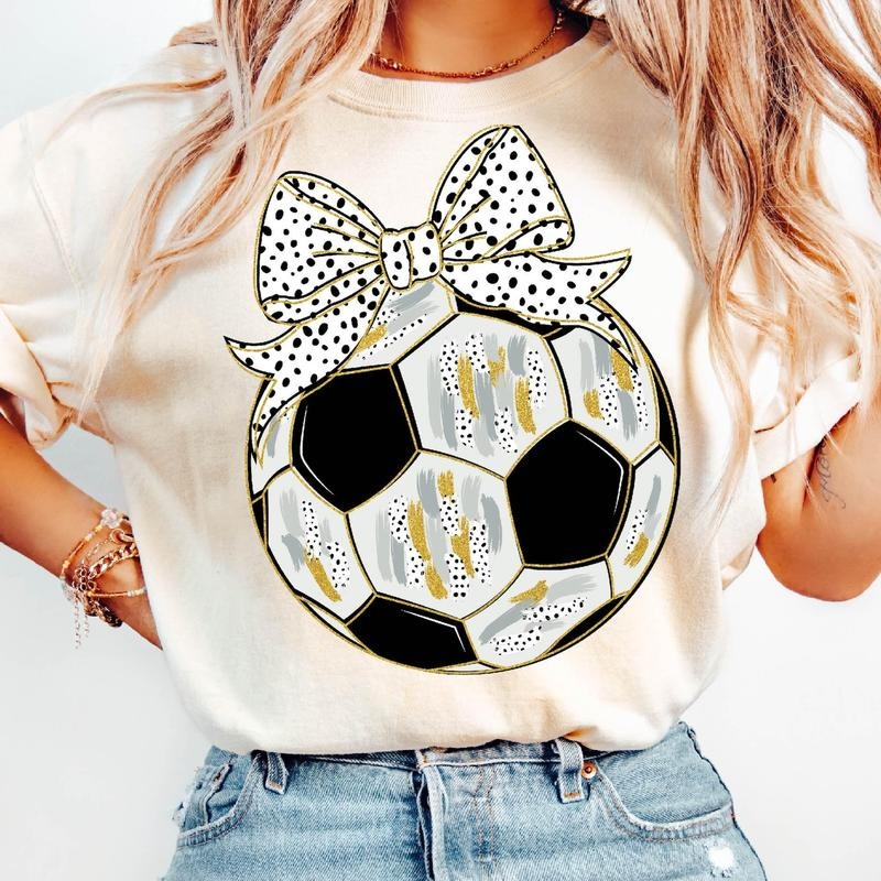 Glitter Soccer Coquette T-Shirt, Retro Soccer Mama Coquette T-Shirt, Glitter Soccer T-Shirt, Game Day Soccer T-Shirt,...