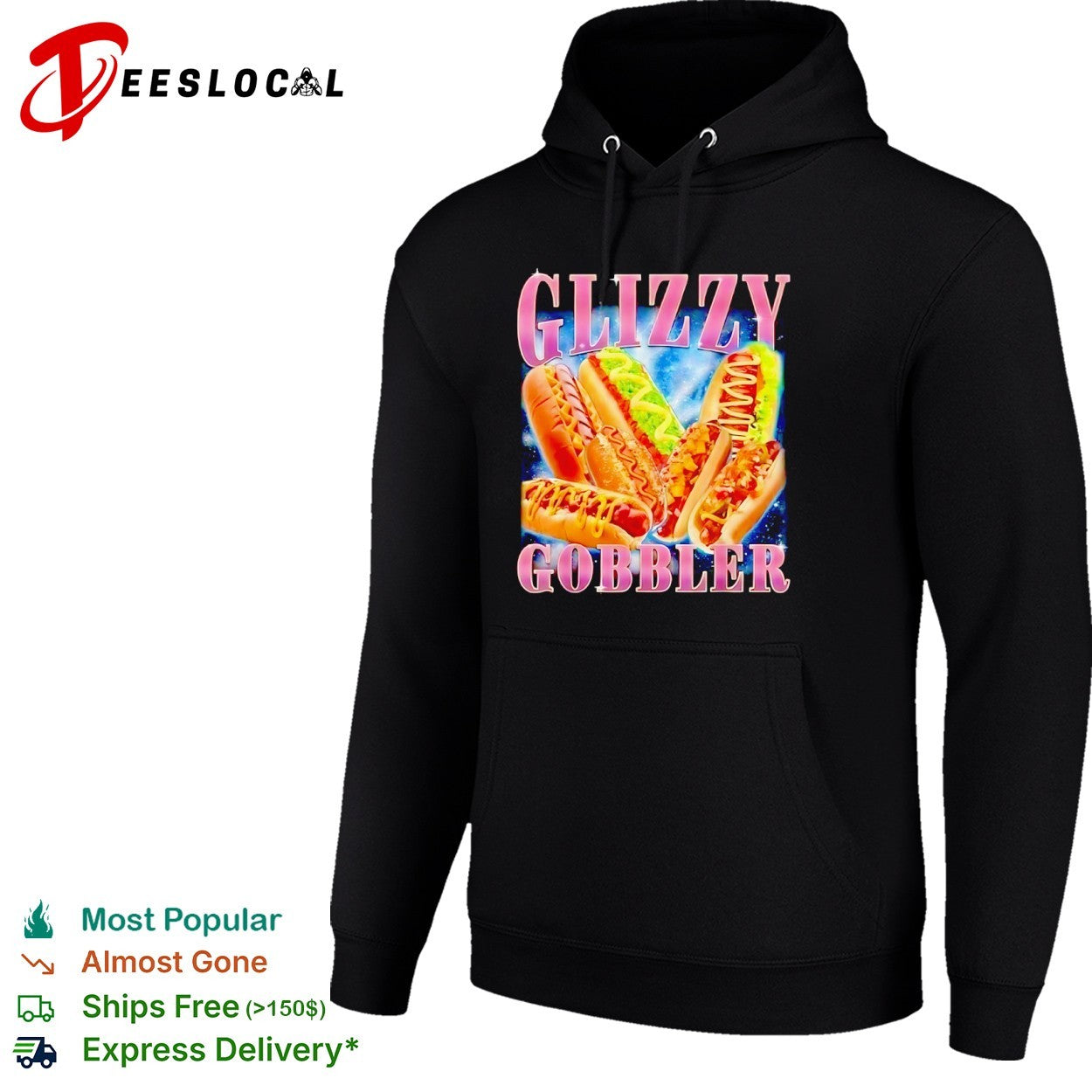 Glizzy Gobbler Hot Dog Space Galaxy Food shirt