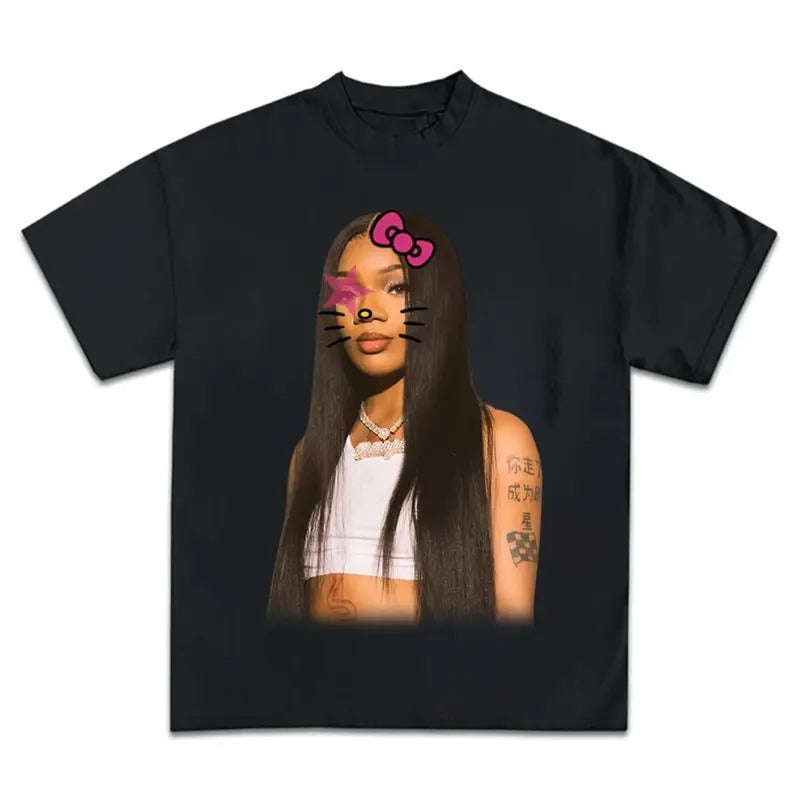 Glo Da P Kitty Super Star Graphic Rap Tee Shirt Top Streetwear New Design Hoodie, Sweatshirt | RetroVerseTees.com