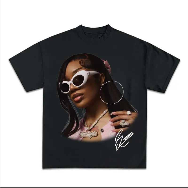 Glo Signature Glasses Big Face Graphic Rap Tee Shirt Streetwear Fashion Hoodie, Sweatshirt | RetroVerseTees.com
